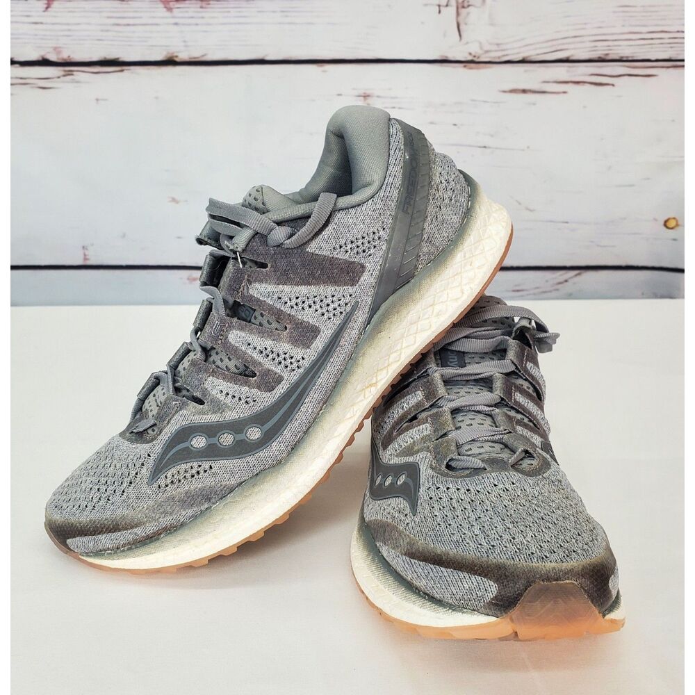 Women's Saucony Everun‎ Gray Mesh Athletic Running Sneakers SZ 8